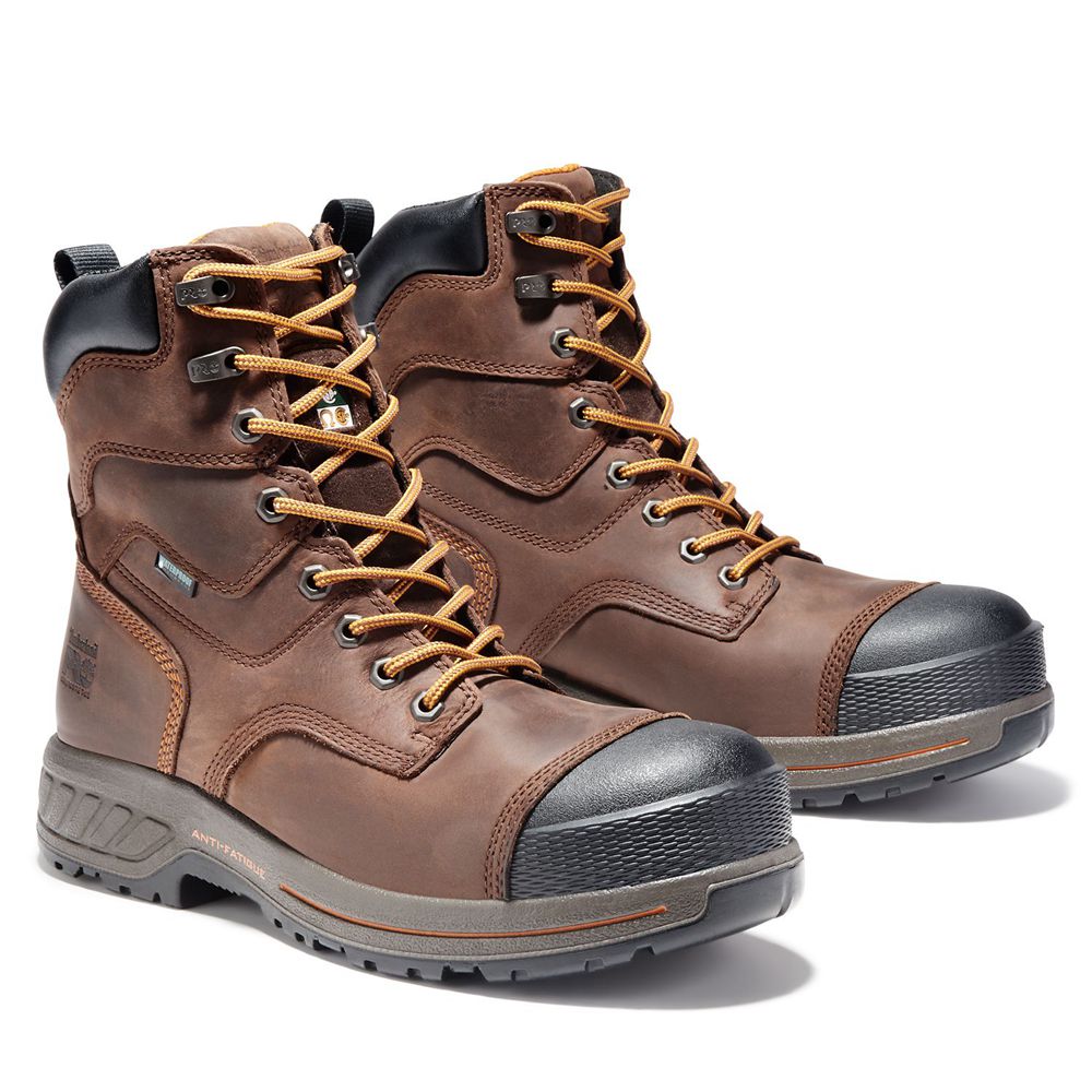 Timberland Mens Work Boots PRO® Endurance HD 8\" Comp Toe - Brown/Black - India US7643129